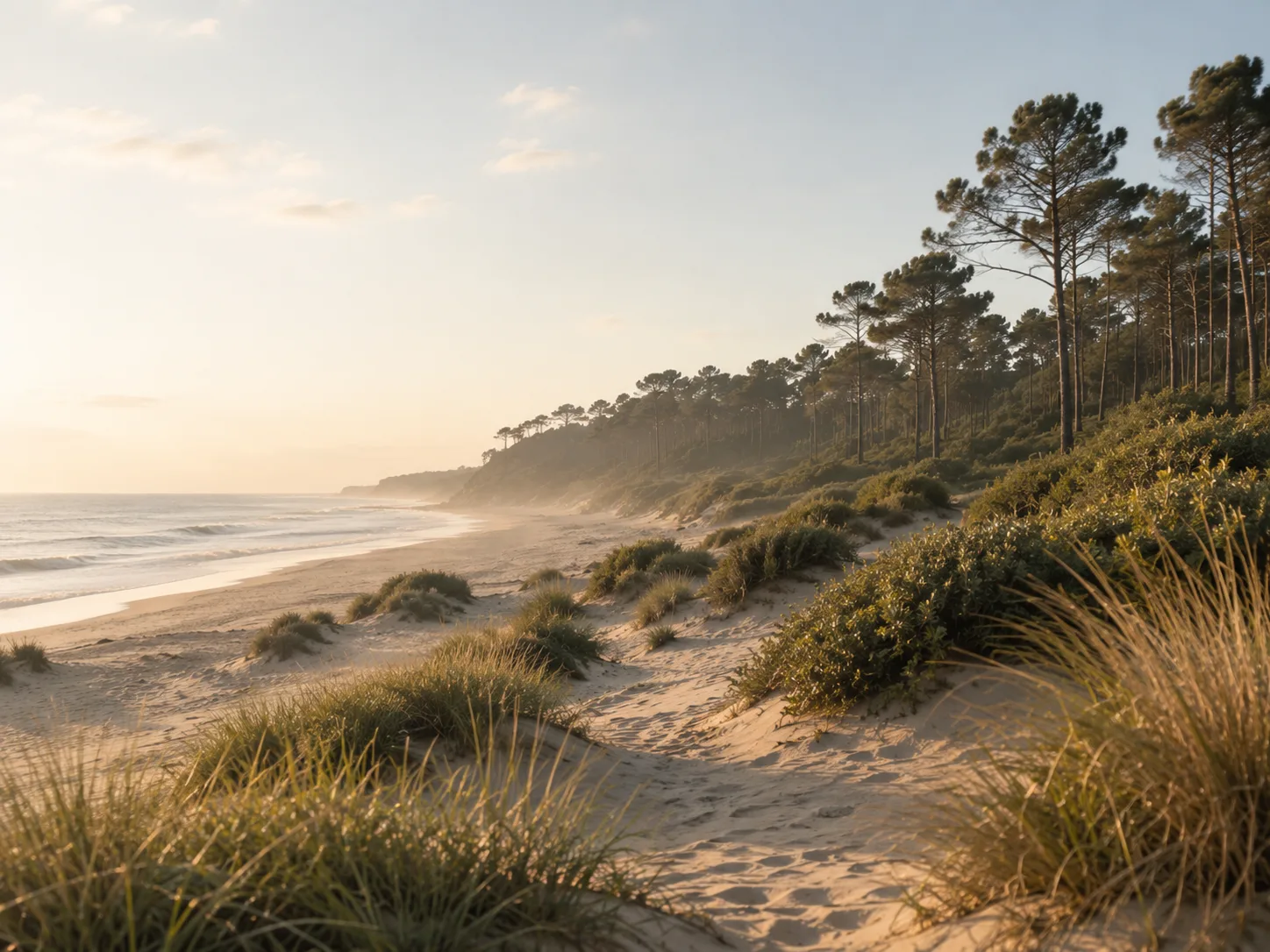 Costa de Pinamar entre dunas y pinos